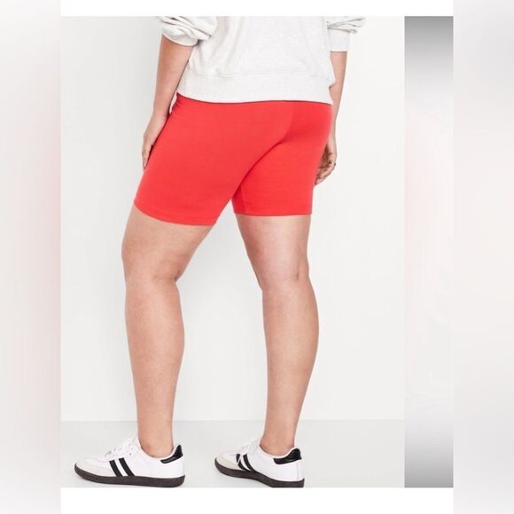 Old Navy Women's Vibrant Coral Bike Shorts - Picture 8 of 9